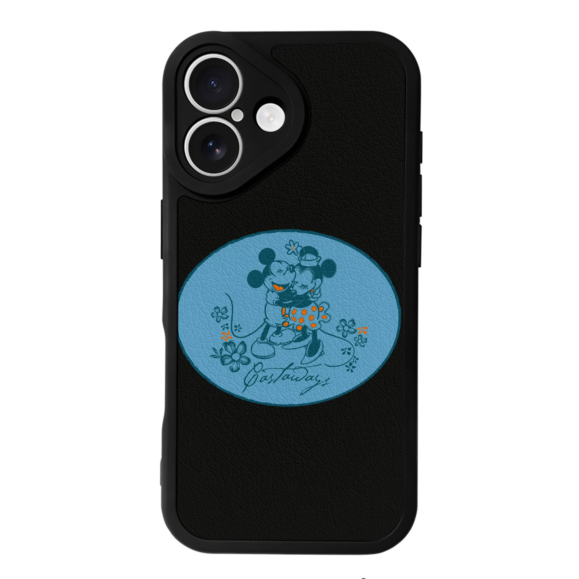 （画像用） ミッキーマウス Mickey Mouse 【iPhone 16シリーズ対応】シリコンスマホケース（レザー調） 材質：シリコン